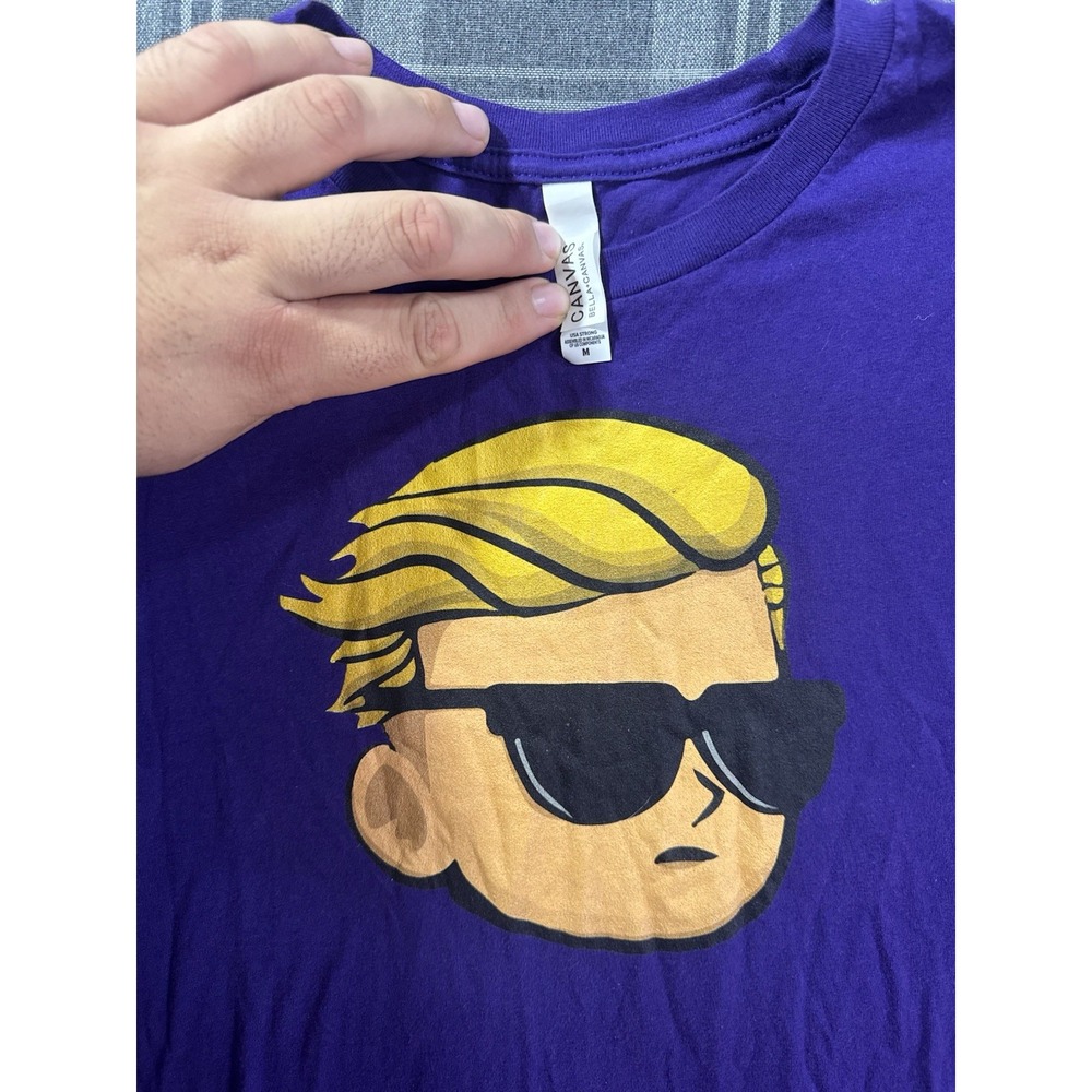 WallStreetBets Stonks Meme Shirt Purple Size M Bella+Canvas Soft Tee